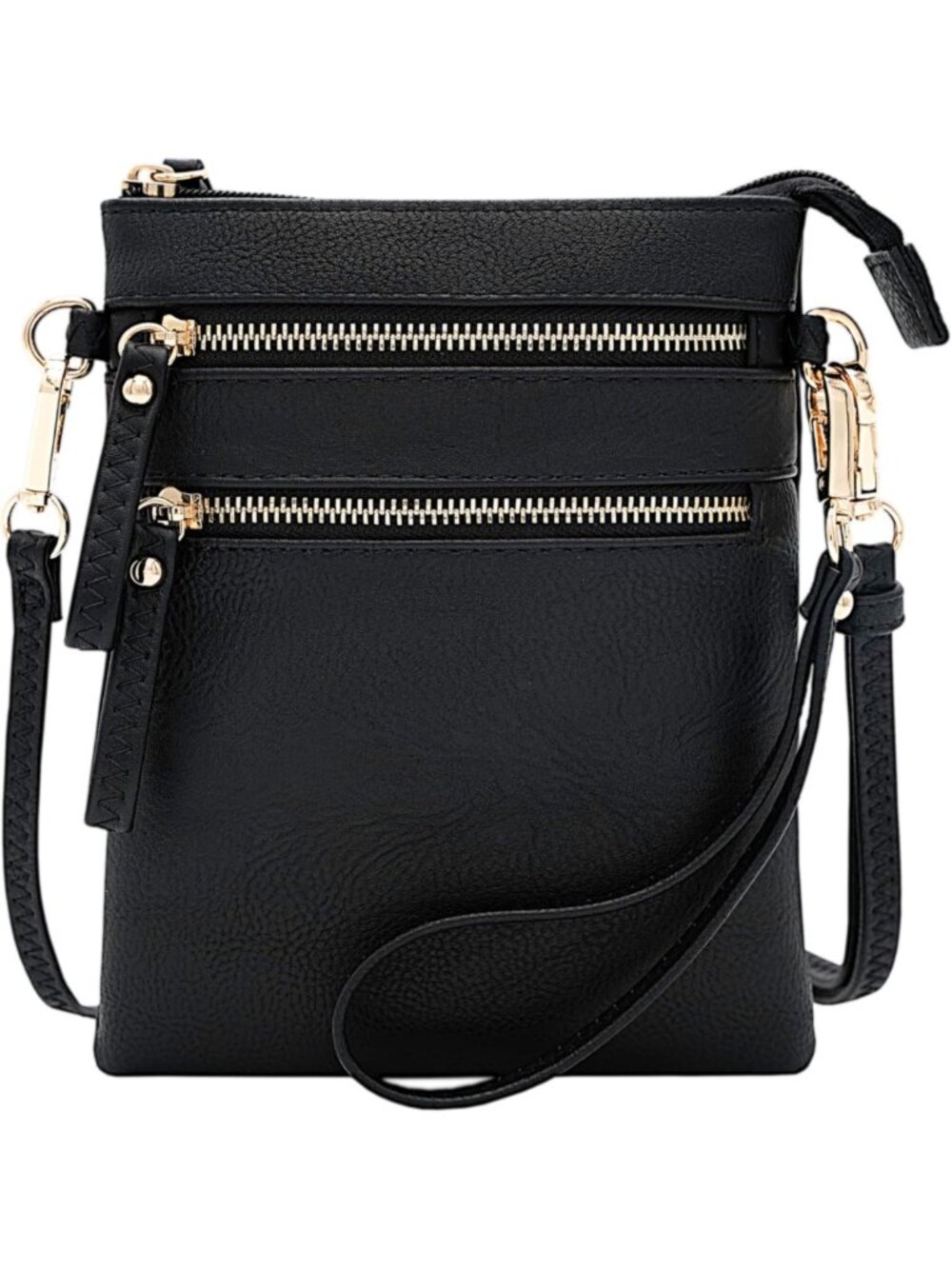 Stylish Small Crossbody Bag for Women, Multi-Zip Pockets, Lightweight Travel